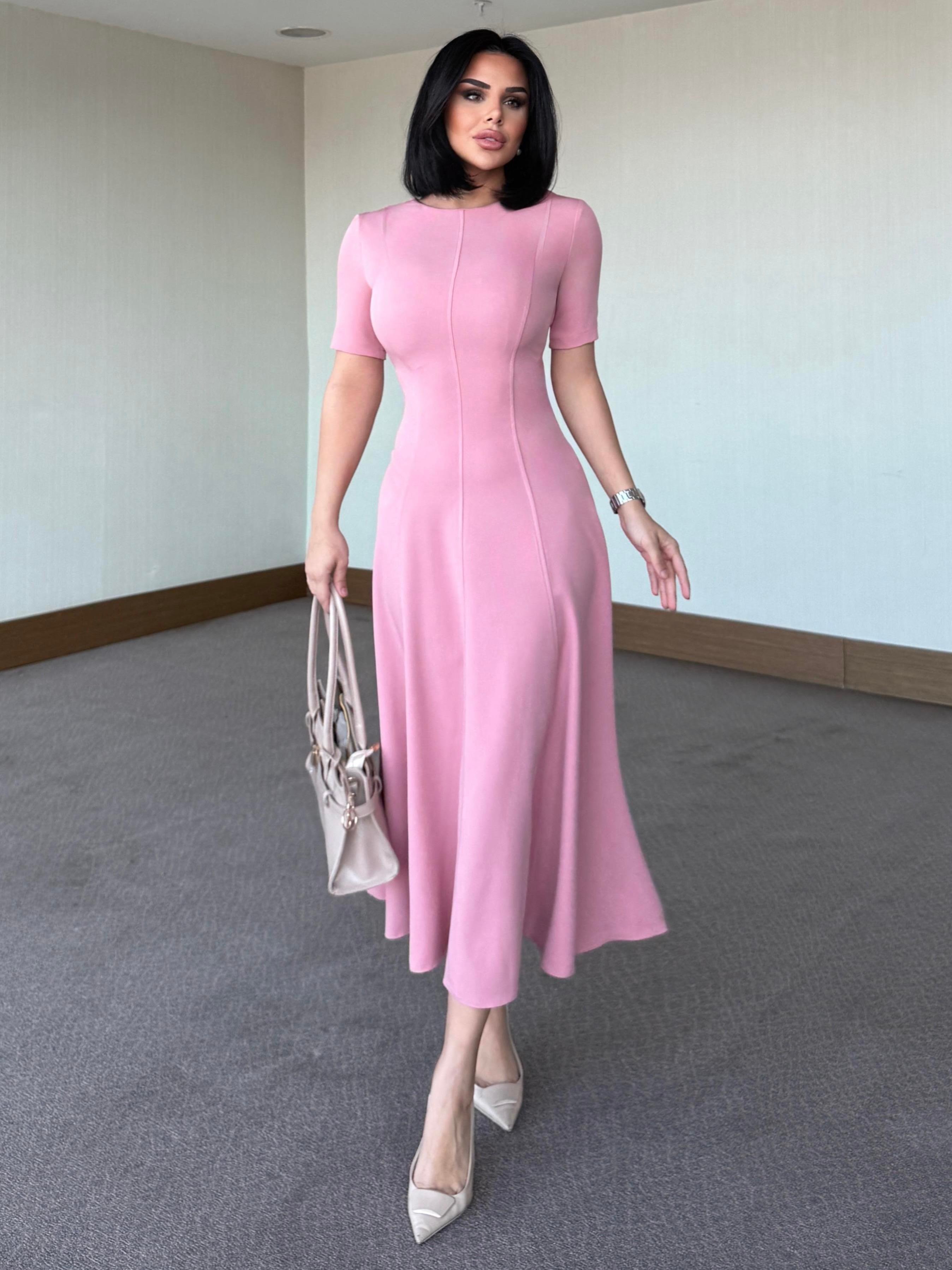 Olgata Elbise Pembe