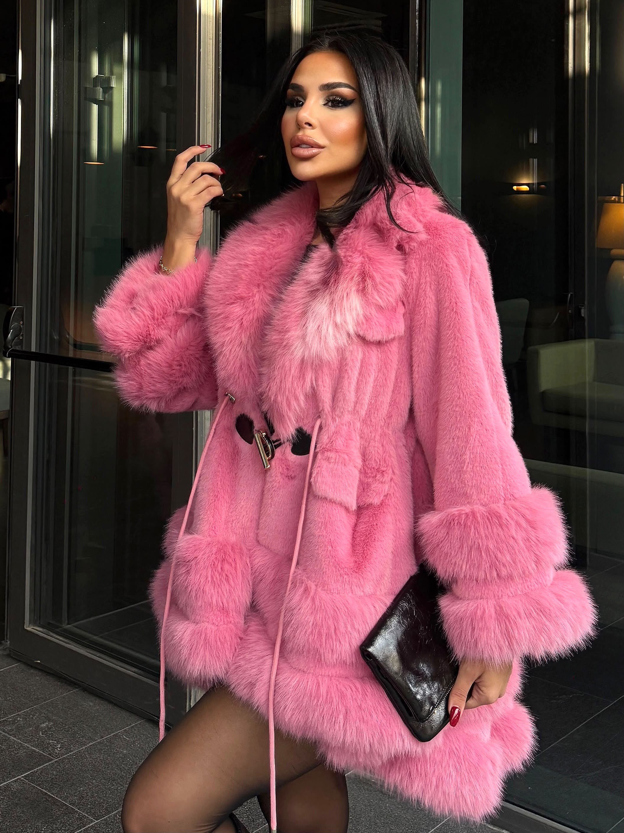 Pury İthal Kürk Pembe