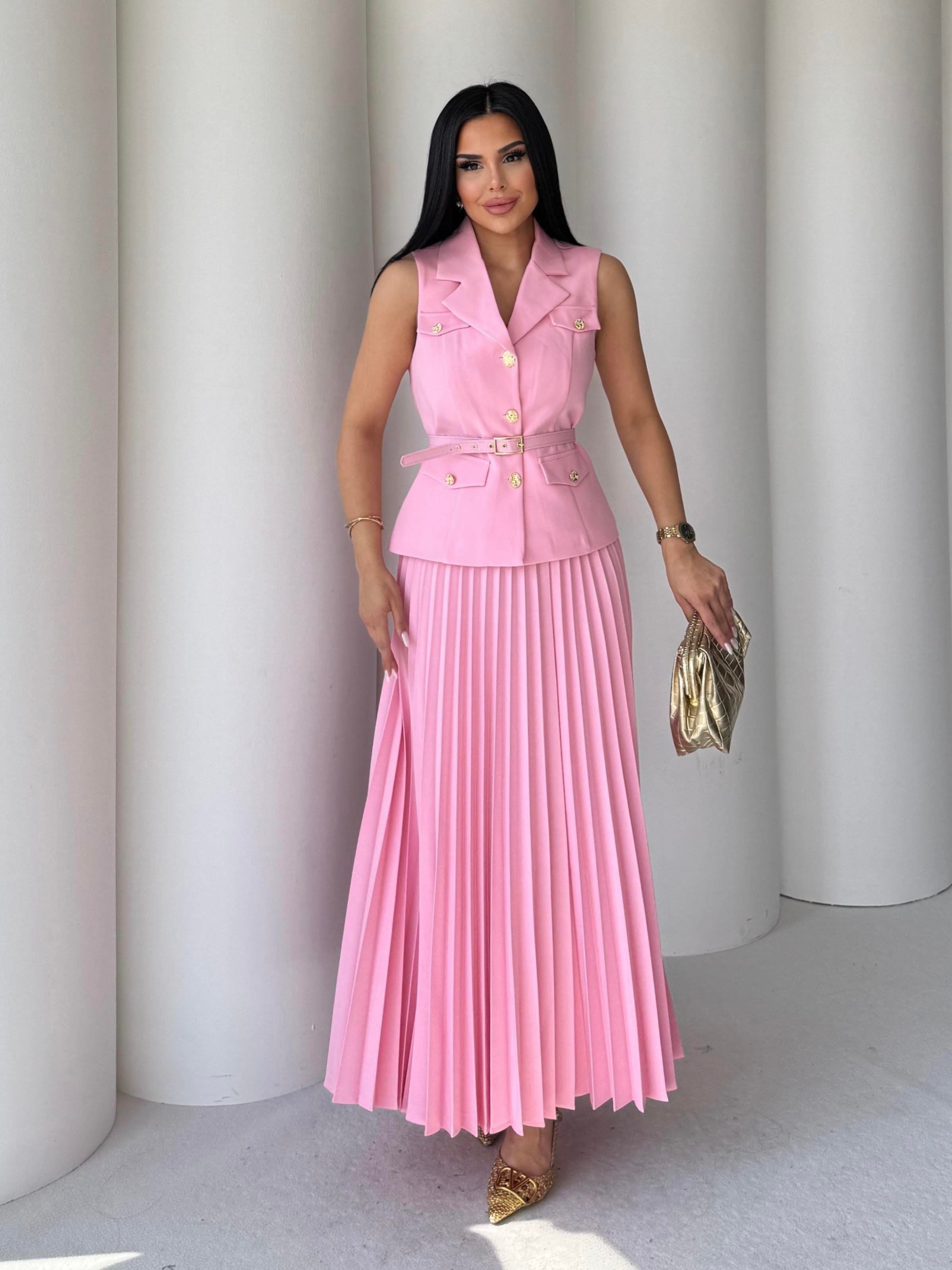Rams Kemer Detaylı Takım Pembe