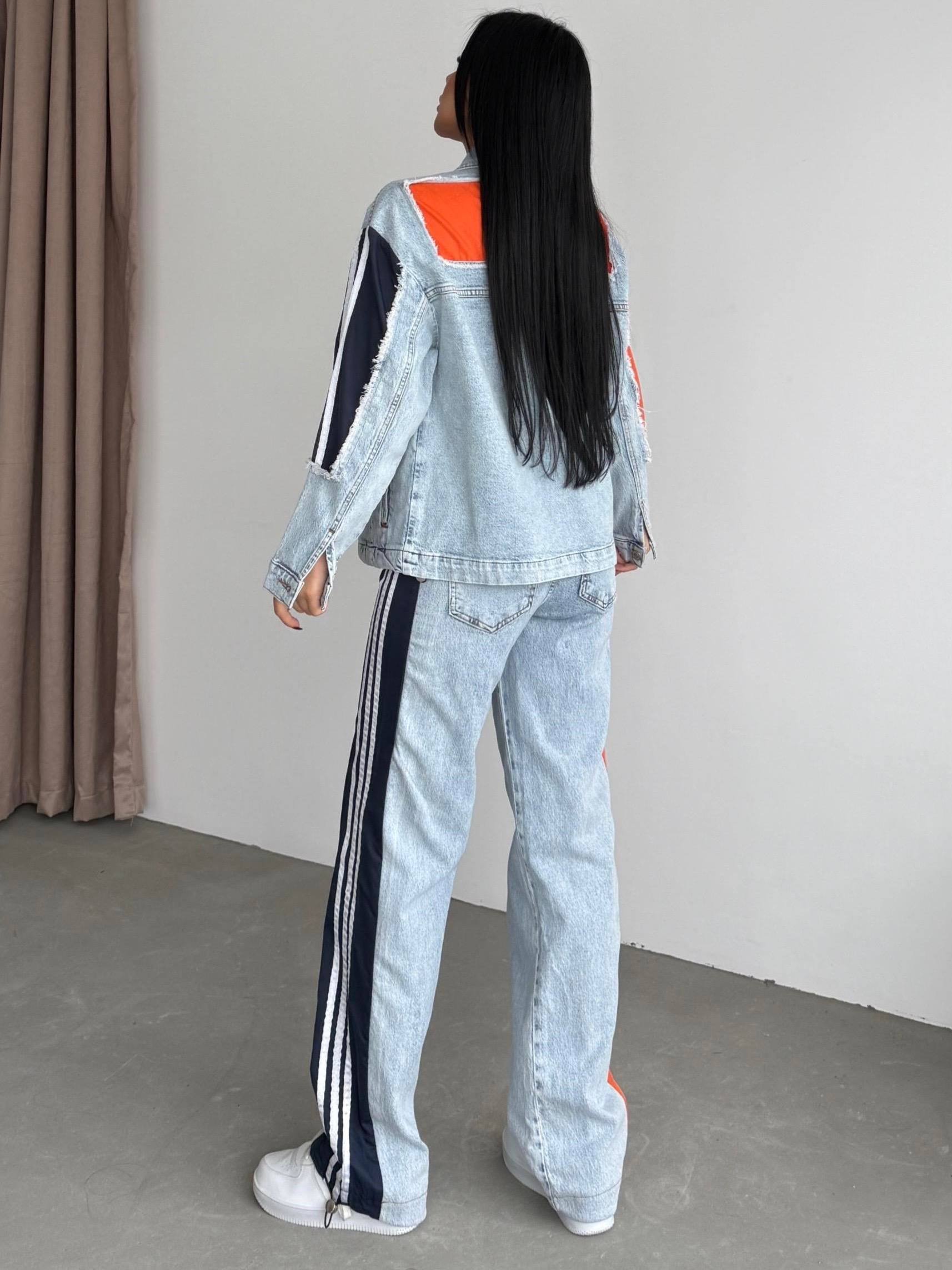 Tute Paraşüt Detaylı Denim Takım Turuncu