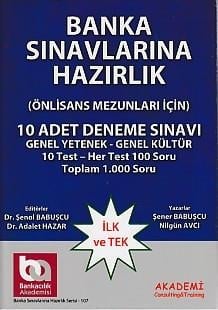 Banka Sınavlarına Hazırlık - Ön Lisans Mezunları İçin (10 Adet Deneme Sınavı)