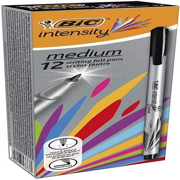 BIC MEDIUM LINER INTENSITY 12 Lİ SİYAH 964780