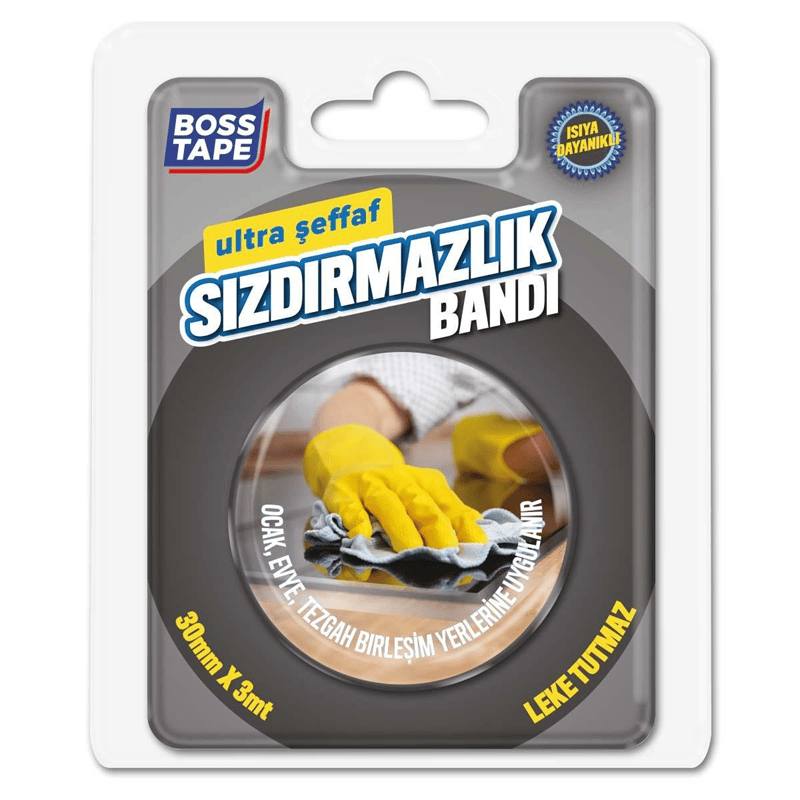 BOSS TAPE ÖZEL BANT SIZDIRMAZLIK BANDI ULTRA ŞEFFAF 30 MM x 3M BT-03037