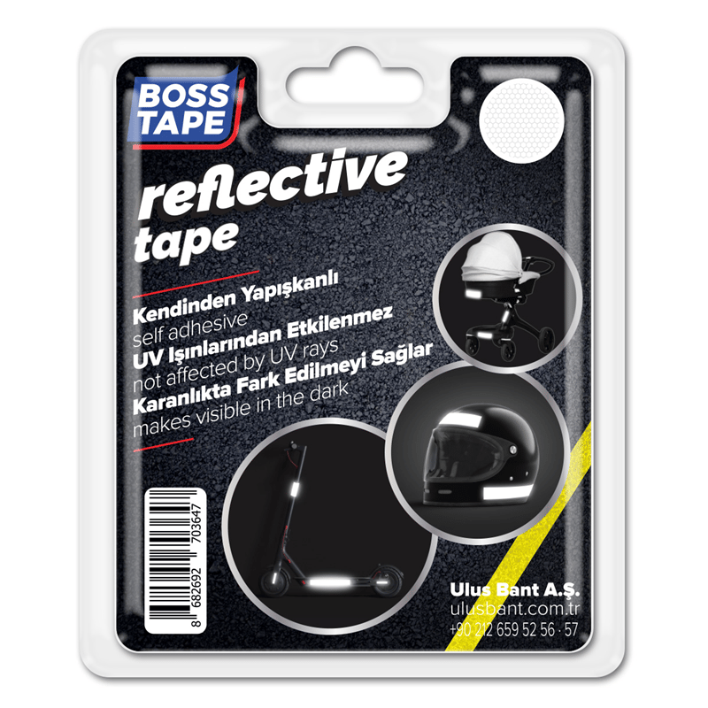 BOSS TAPE REKLEFTİF BANT 35 MM x 1.5M BEYAZ BT-09002