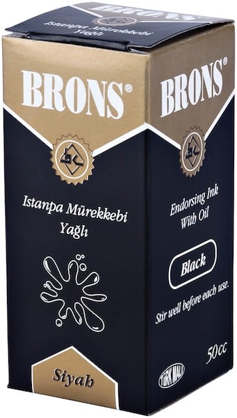 BRONS ISTAMPA MÜREKKEBİ  50 CC SİYAH BR-328