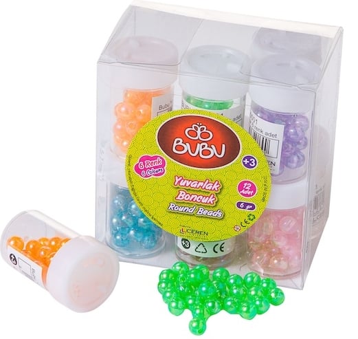BU-BU BONCUK YUVARLAK 12 MM 6 RENK BUBU-BN0002