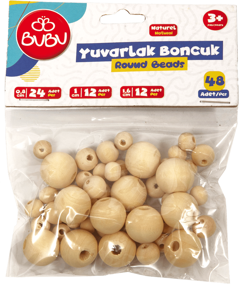 BU-BU BONCUK YUVARLAK NATÜREL KARIŞIK HS0034