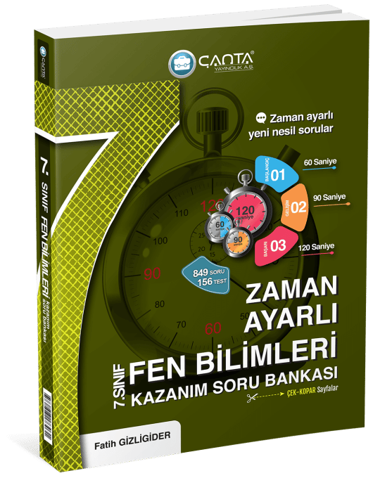 Çanta Yayınları 7. Sınıf Fen Bilimleri Zaman Ayarlı Kazanım Soru Bankası