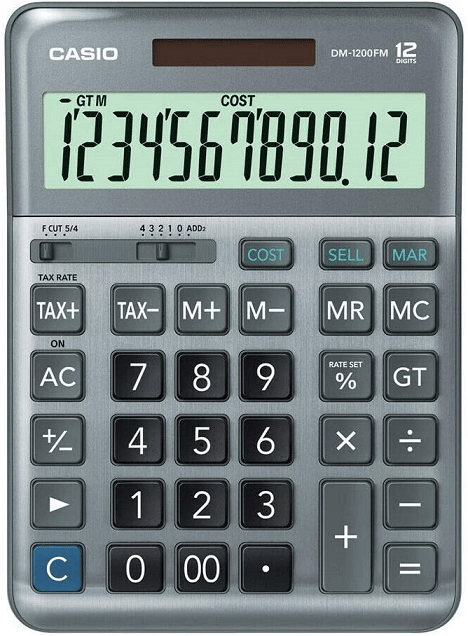 CASIO HESAP MAKİNESİ MASAÜSTÜ DM-1200FM 12 HANE