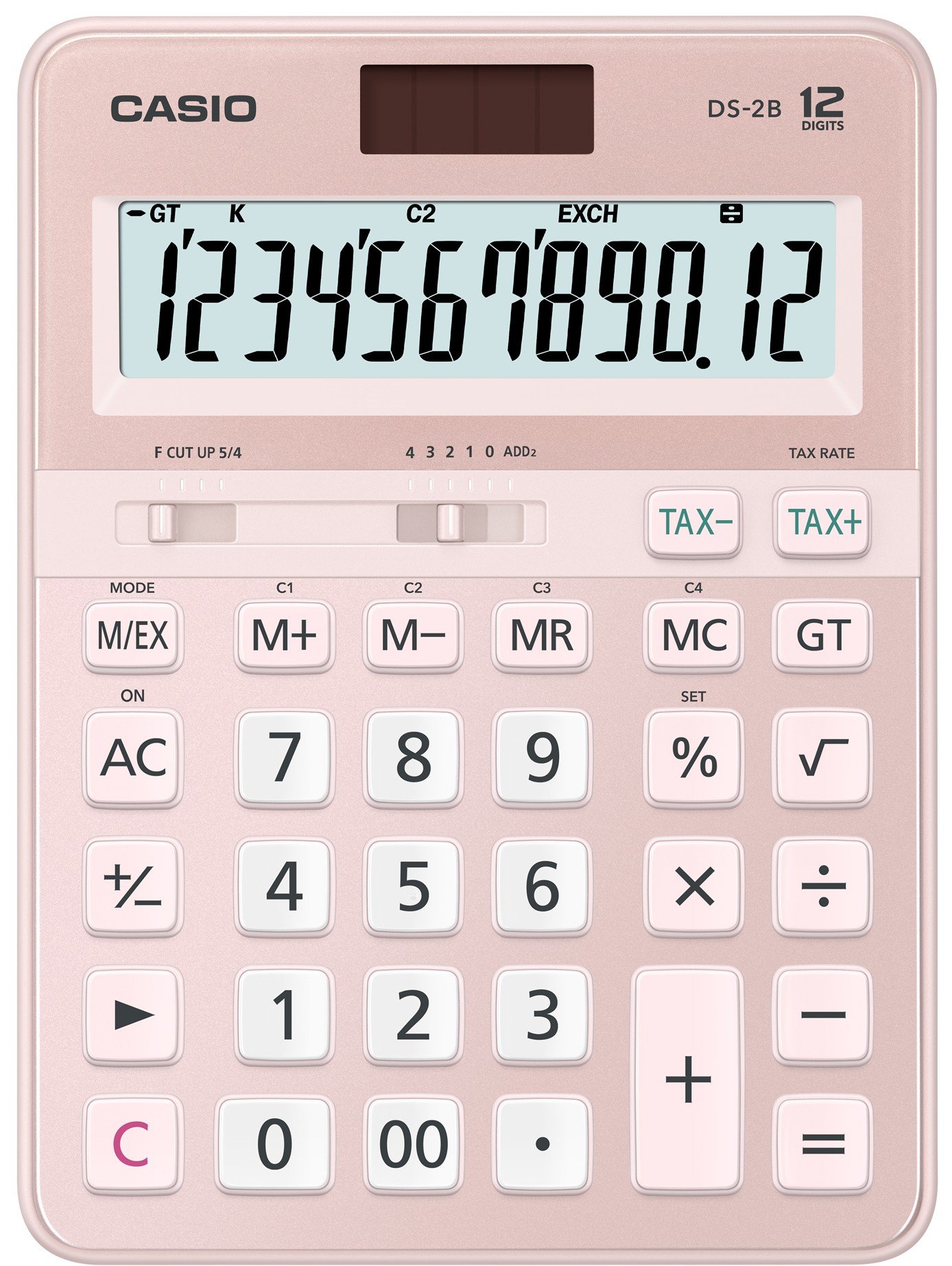 CASIO HESAP MAKİNESİ MASAÜSTÜ DS-2B 12 HANE PEMBE