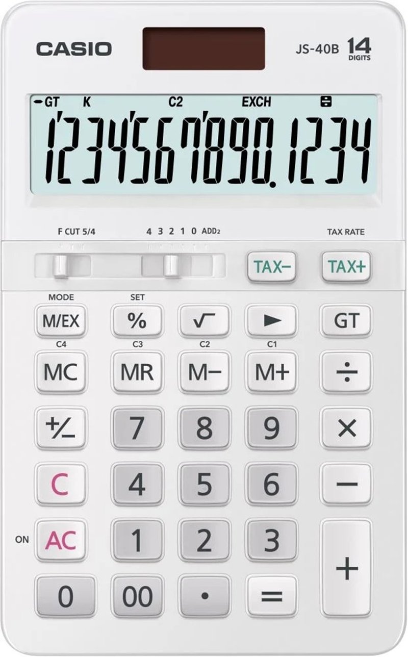 CASIO HESAP MAKİNESİ MASAÜSTÜ JS-40B-WE 12 HANE