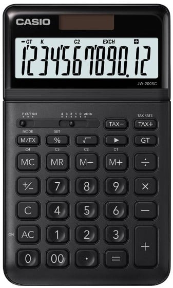 CASIO HESAP MAKİNESİ MASAÜSTÜ JW-200SC-BK SİYAH