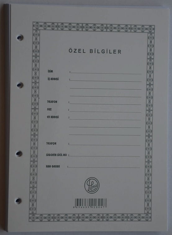 DİLMAN CARİ HESAP KLASÖRÜ YEDEĞİ A5 1304