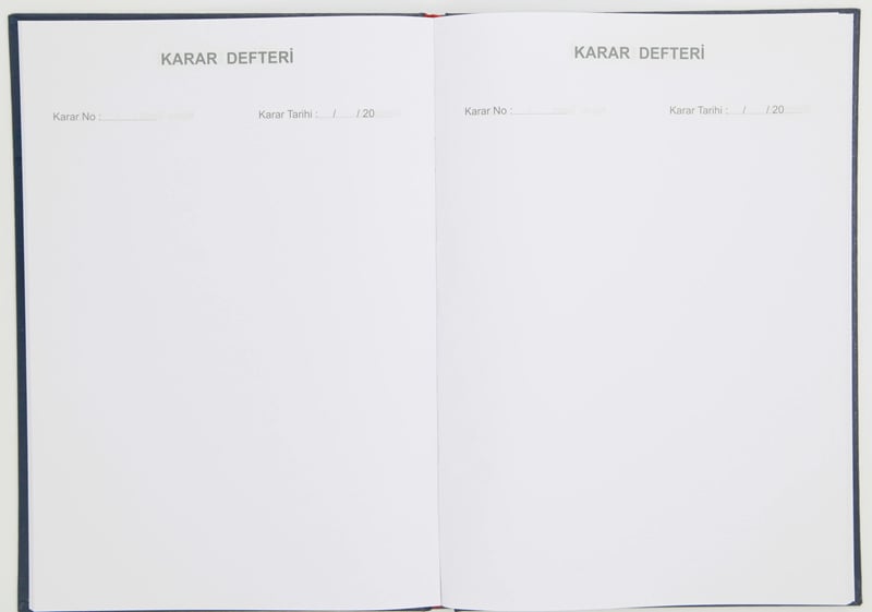 DİLMAN ÖĞRETMENLER KURUL KARAR DEFTERİ ZÜMRE CİLTLİ 22x32 96 YP 5317