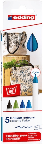 EDDING T-SHIRT KALEMİ E-4600 5 Lİ BASIC 000