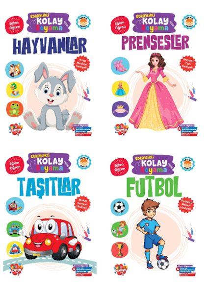 Etkinlikli Kolay Boyama Serisi (4 Kitap)