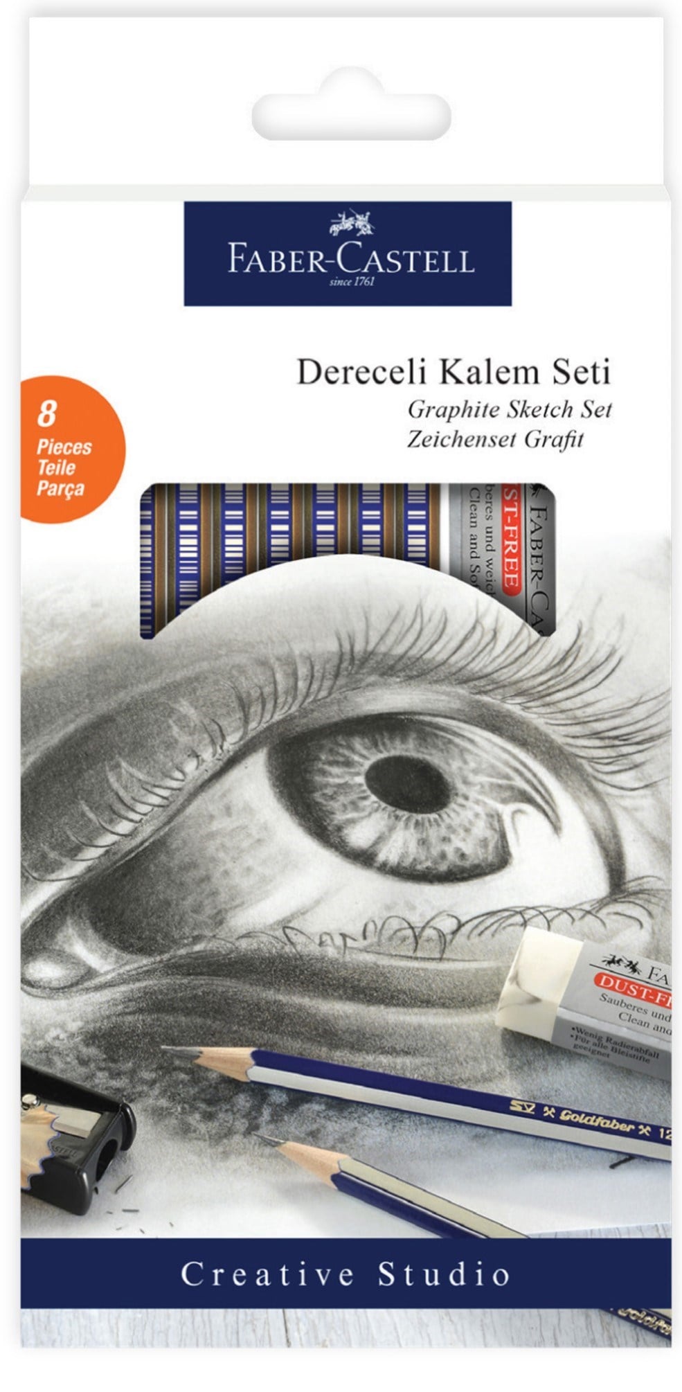Faber-Castell Goldfaber Dereceli Kalem Çizim Seti (Teneke Kutu)