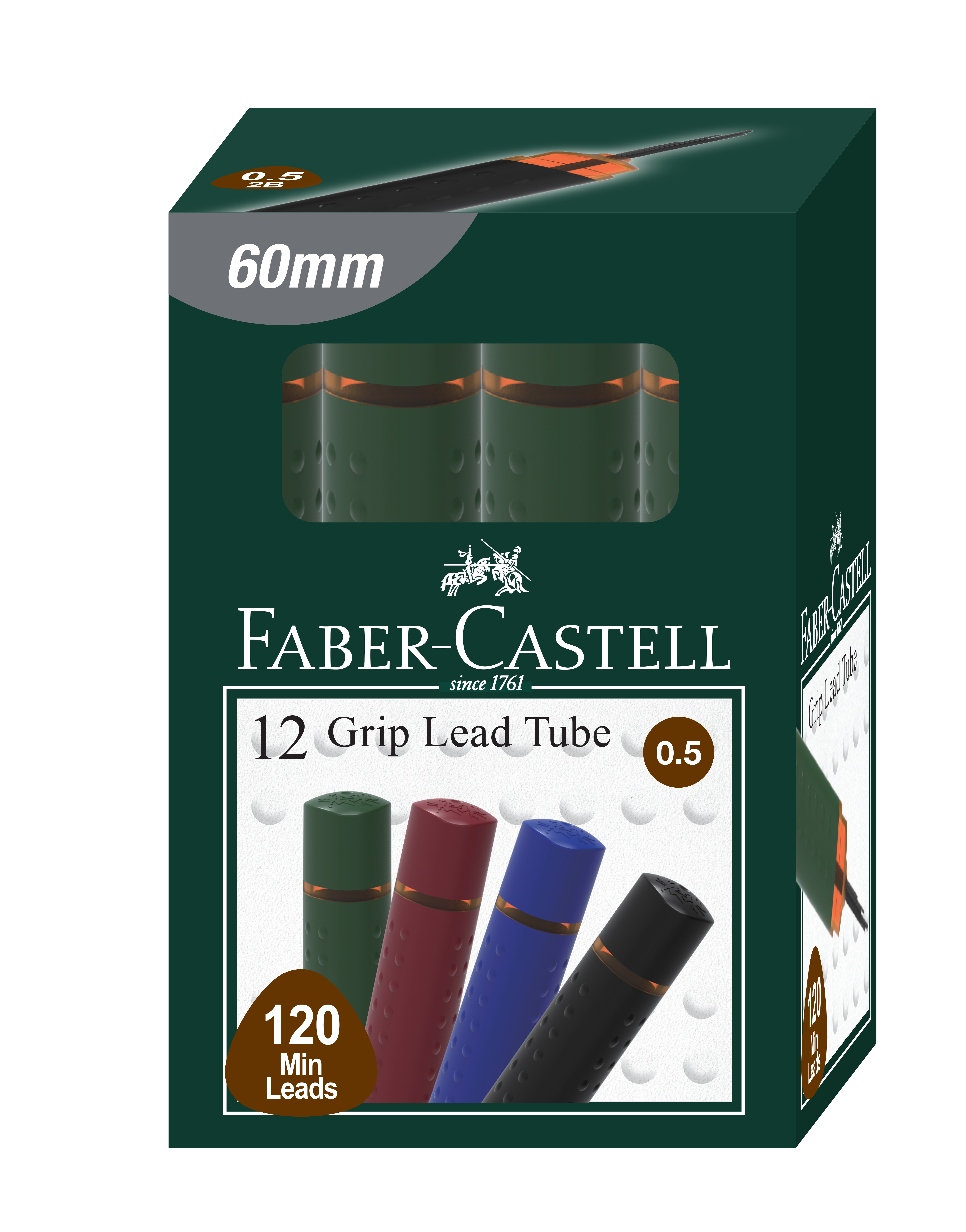 FABER MİN GRIP 0.5MM 2B 60MM 120Lİ KOYU YEŞİL 127630