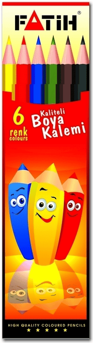 FATİH KURU BOYA  6 RENK TAM BOY 33106-331092