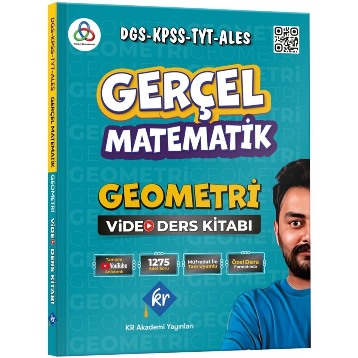 Gerçel Matematik DGS KPSS TYT ALES Geometri Video Ders Kitabı KR Akademi Yayınları 