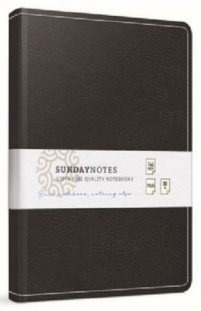 GIPTA DEFTER SUNDAY NOTES 17x24 İPLİK DİKİŞLİ DERİ KAPAKLI 140 YP. KARELİ 6066