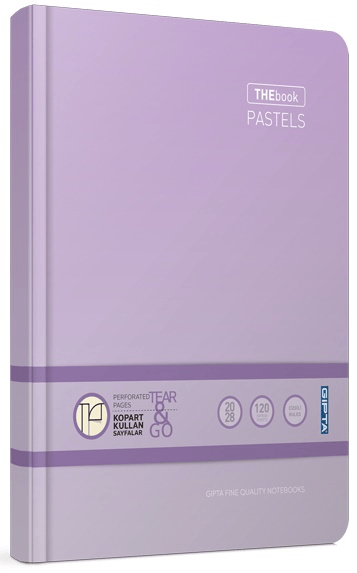 GIPTA DEFTER THEBOOK PASTELS 17x24 İPLİK DİKİŞLİ SERT KAPAK 160 YP. ÇİZGİLİ 3048