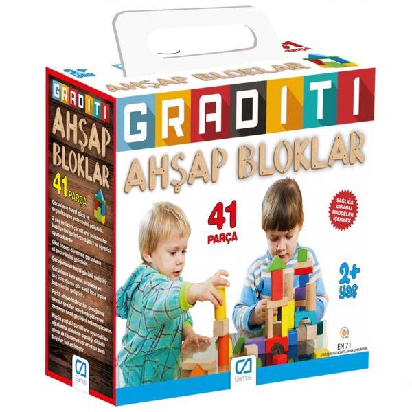 Graditi Ahşap Renkli Bloklar 41 Prç