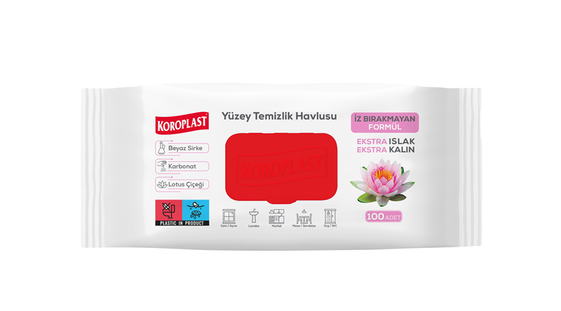 KOROPLAST ISLAK HAVLU LOTUS ÇİÇEĞİ  KOKULU 100 LÜ 600009492