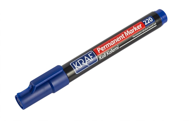 KRAF PERMANENT MARKÖR YUVARLAK UC 220 MAVİ