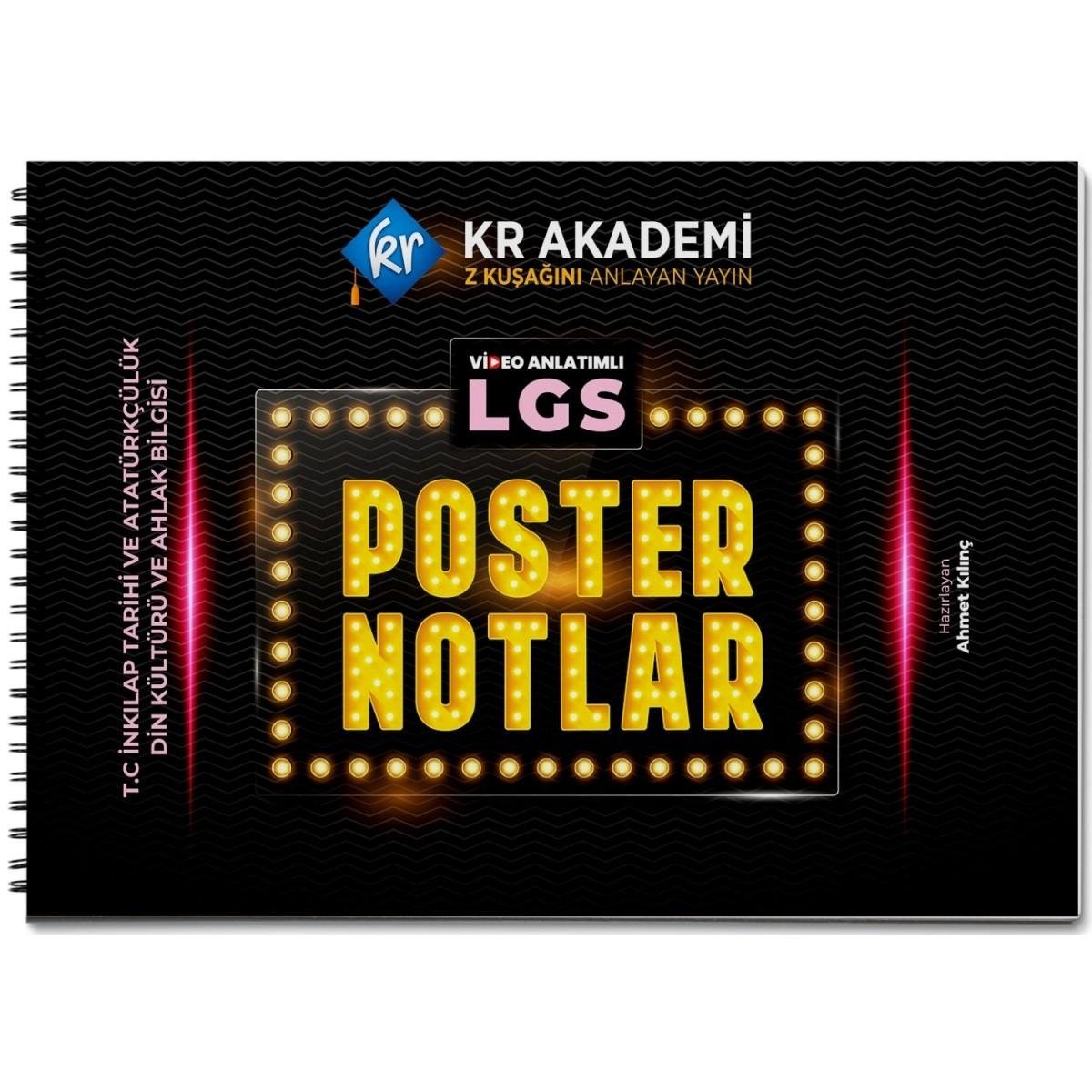 LGS İnkılap Tarihi ve Atatürkçülük - Din Kültürü ve Ahlak Bilgisi Poster Notları KR Akademi Yayınları