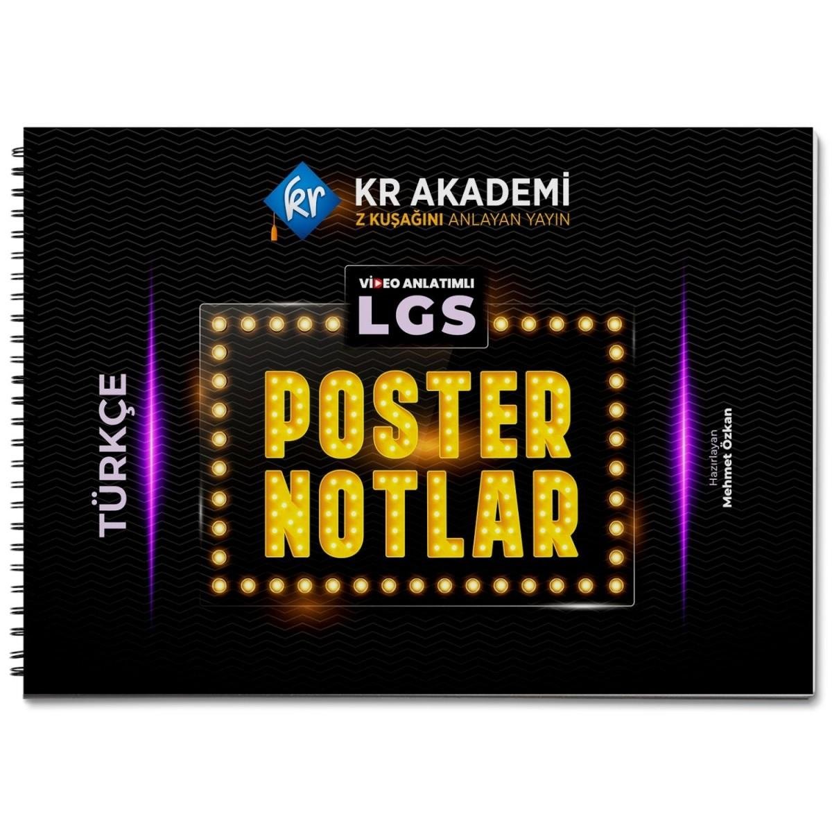 LGS Türkçe Poster Notları KR Akademi Yayınları