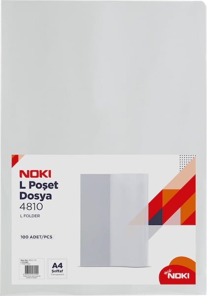 NOKİ L POŞET DOSYA ŞEFFAF 100 LÜ 4810-110