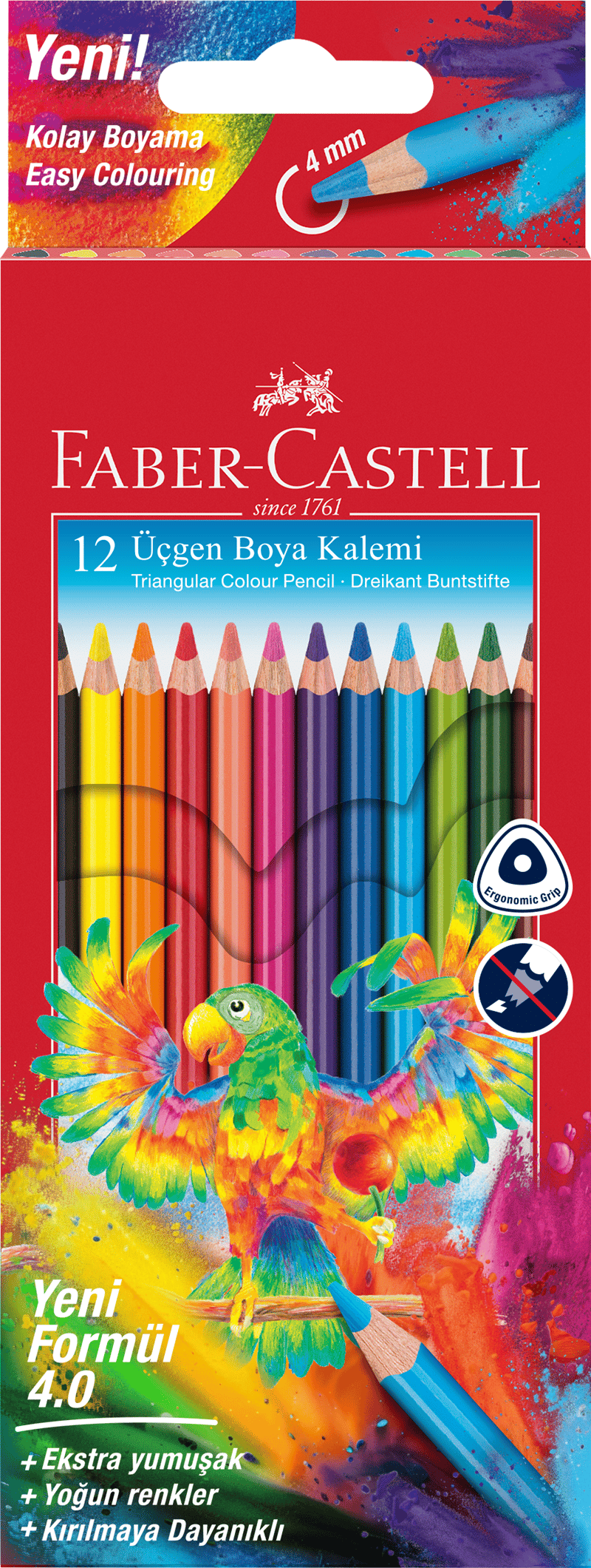 PASİF FABER KURU BOYA ÜÇGEN 4.0 MM 12 Lİ 5171000014000