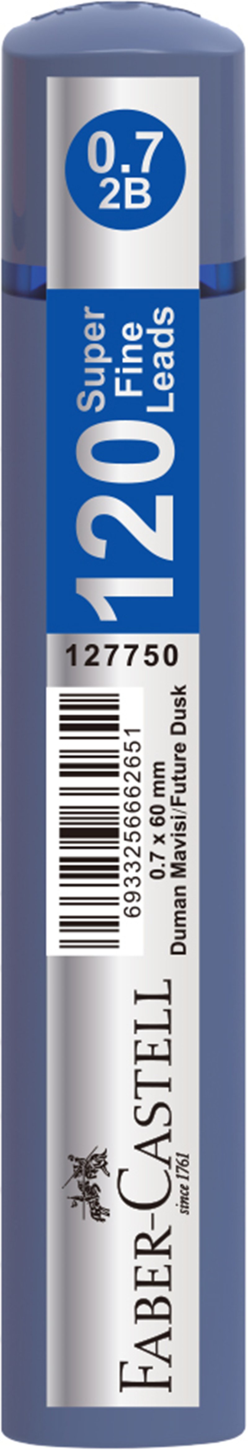PASİF FABER MİN GRIP SOFT 0.7MM 2B 60MM 120Lİ TİT DUMAN MAVİSİ 127750