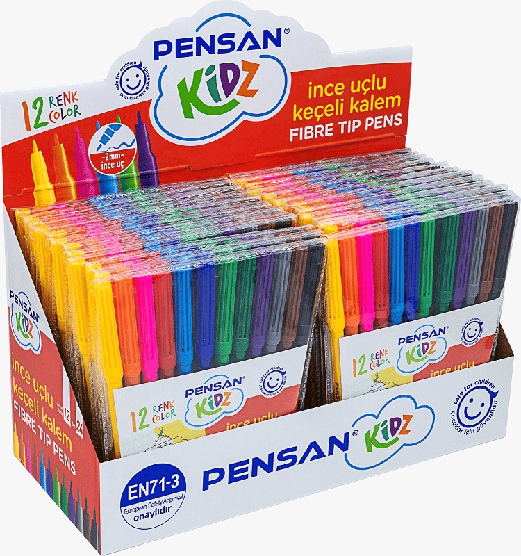 PENSAN KİDZ KEÇELİ KALEM 34020 12 RENK