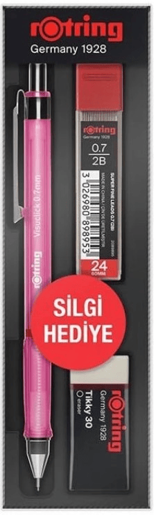 ROTRİNG VERSATİL KALEM VİSUCLİCK OKUL SETİ 0.7 OPAK PEMBE
