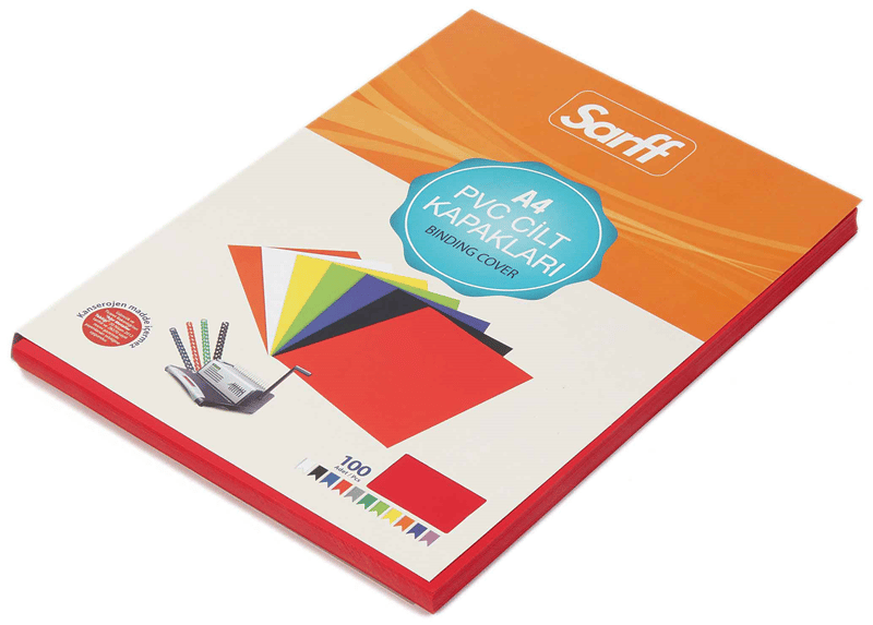 SARFF CİLT KAPAĞI A4 160M PVC SİYAH 100 LÜ 15201013
