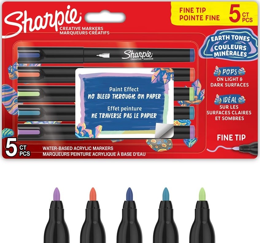 SHARPIE AKRİLİK MARKÖR İNCE UÇ YENİ RENKLER 5 Lİ 2212828