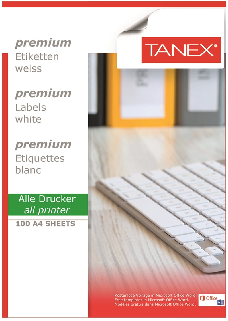 TANEX LASER ETİKET TW-2433 70 X 23 MM 100 LÜ