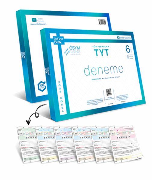 Üç Dört Beş TYT Tüm Dersler 6 lı Deneme 2022 Model