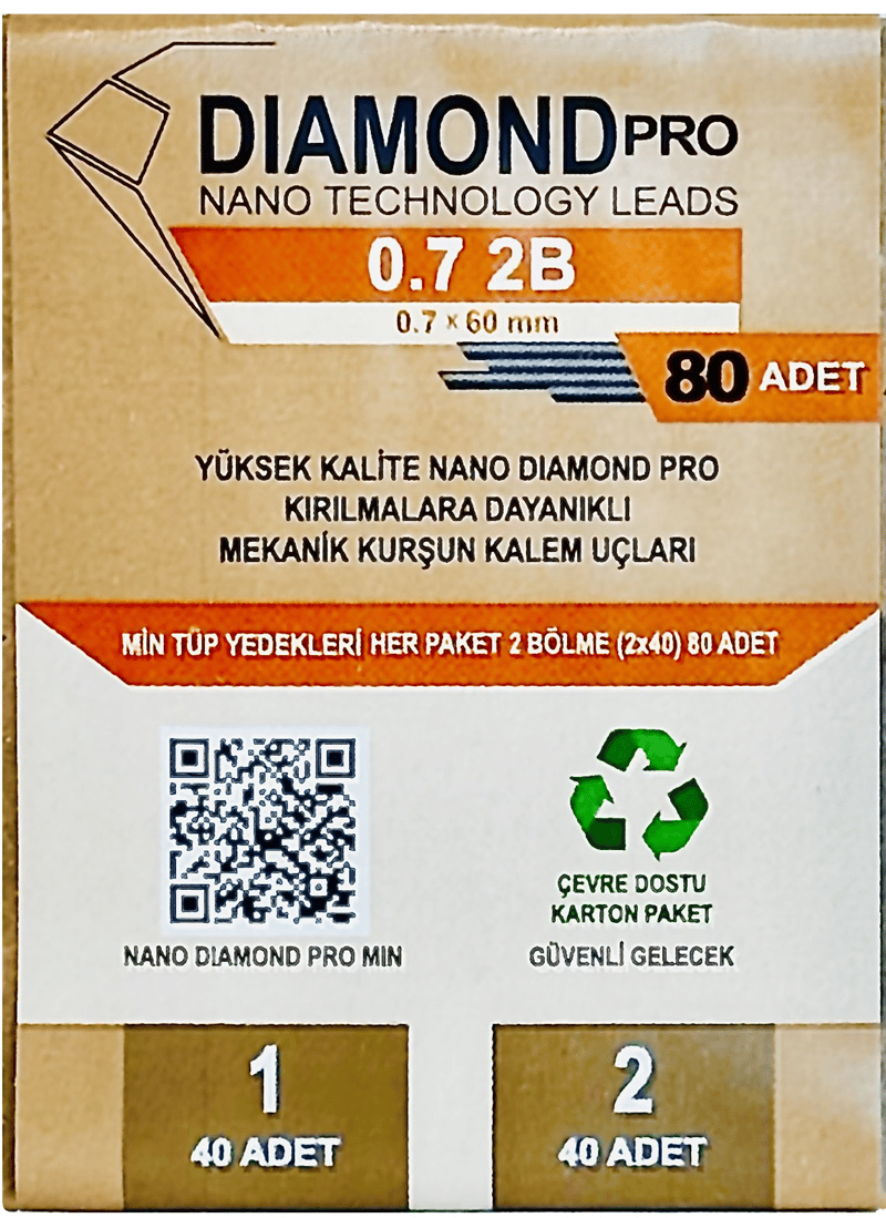 UNİ MİN NANO DIOMAND NDP-07-80 2B 0.7 2B 80 Lİ