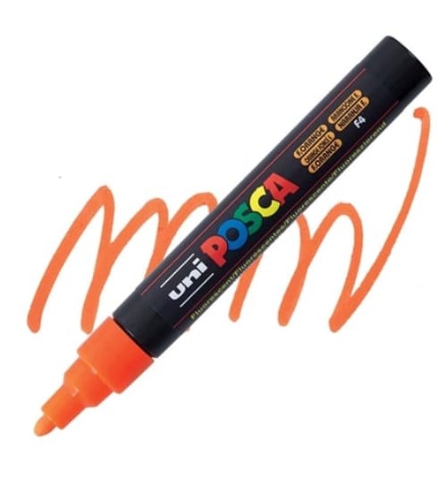 UNİ POSTER MARKÖRÜ POSCA PC-5M 1.8-2.5 FOSFORLU TURUNCU