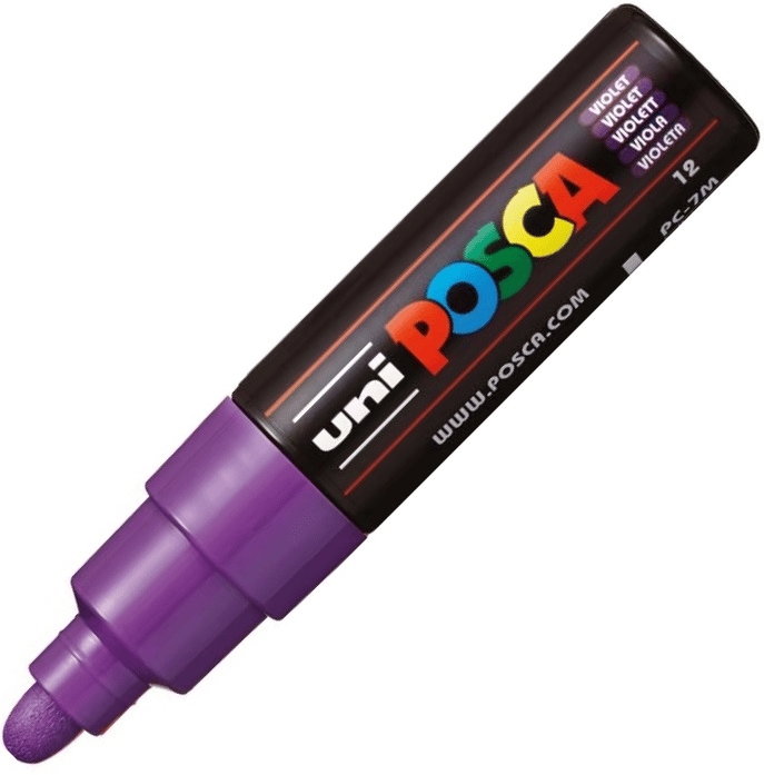 UNİ POSTER MARKÖRÜ POSCA PC-7M 4.5-5.5 MOR