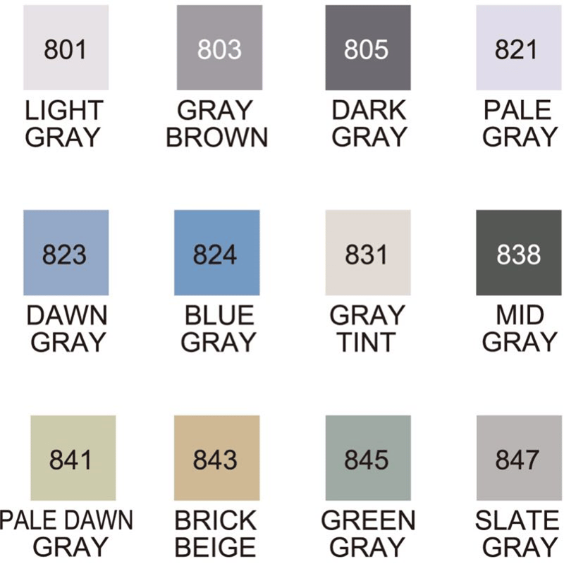 ZIG KURECOLOR TWIN S KC-3000/12B7 12 Lİ GRAY COLORS
