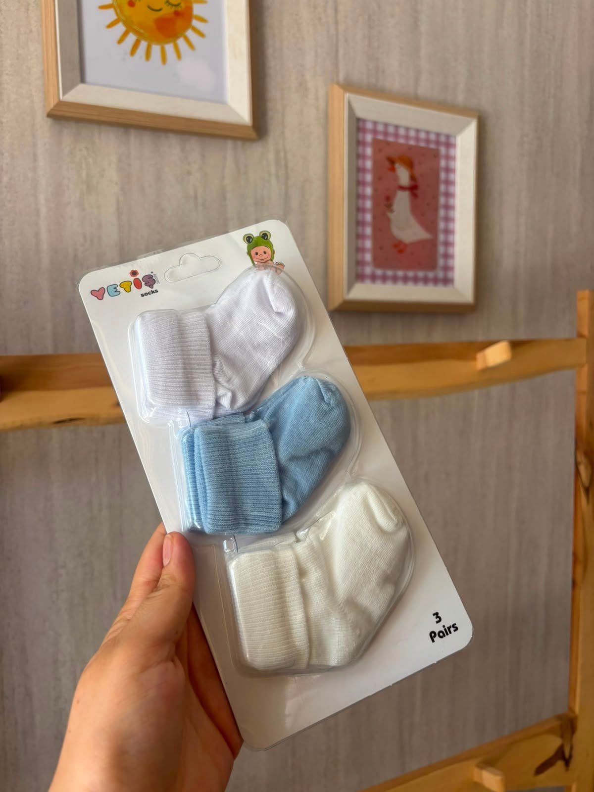 3'lü Çorap Mavili Set