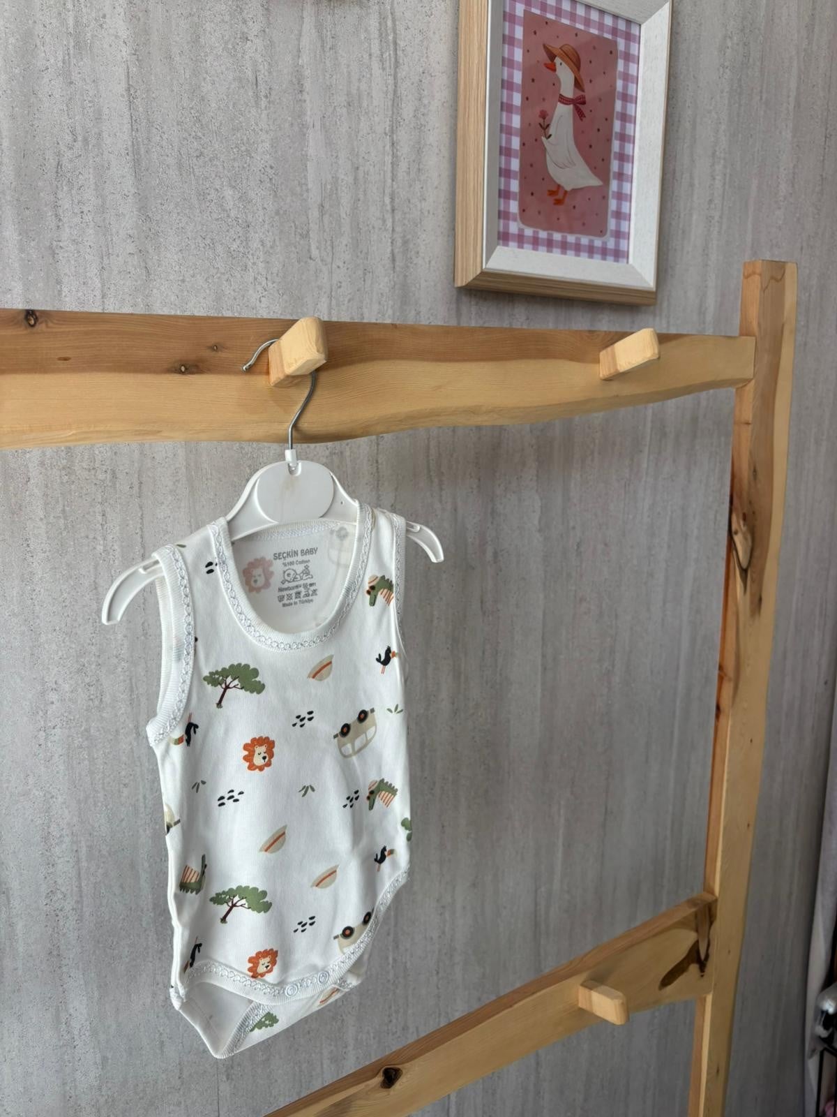 Aslan Ağaç Çıtçıtlı Askılı Badi