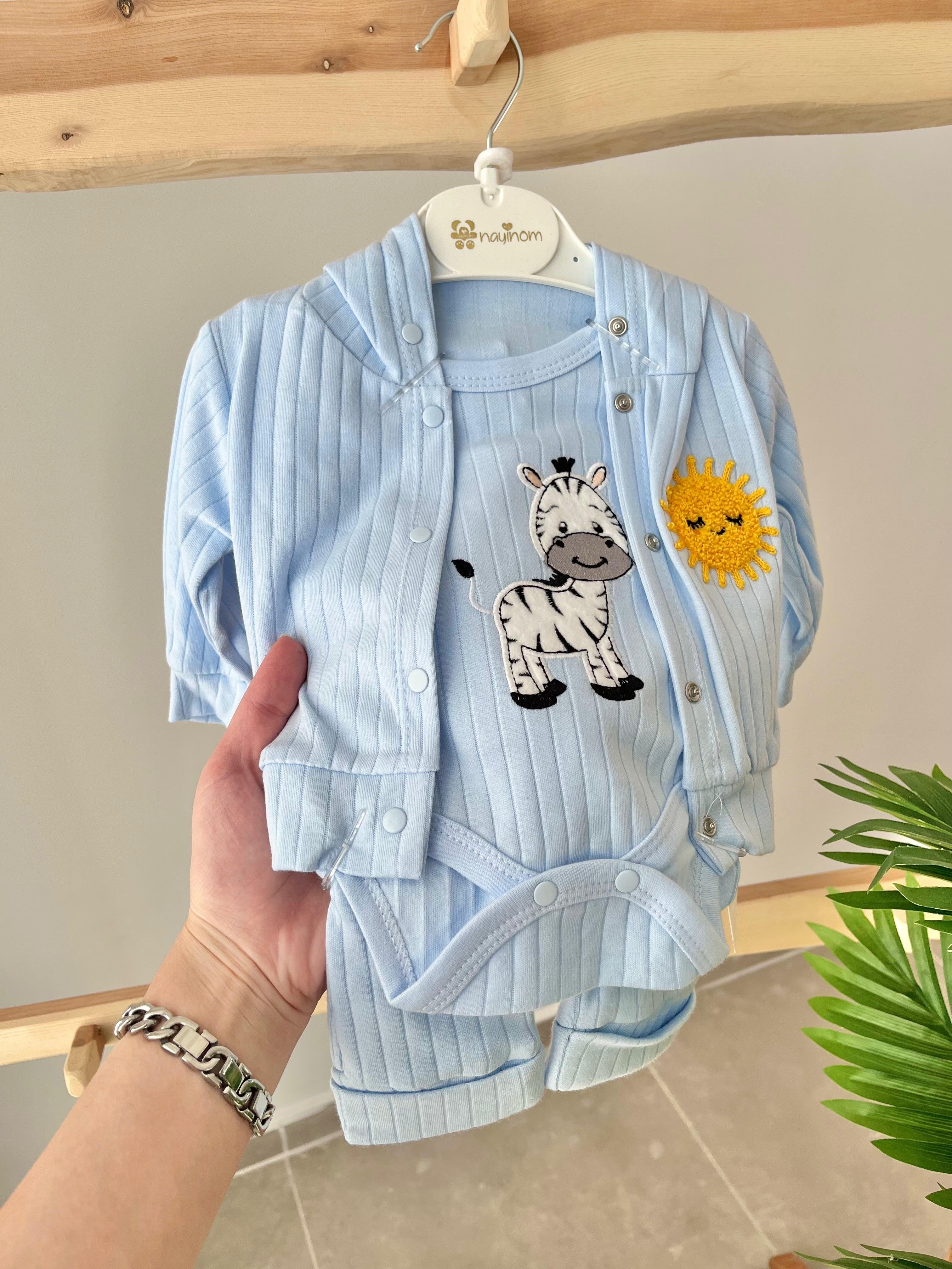 Ceketli Zebra Takım Mavi