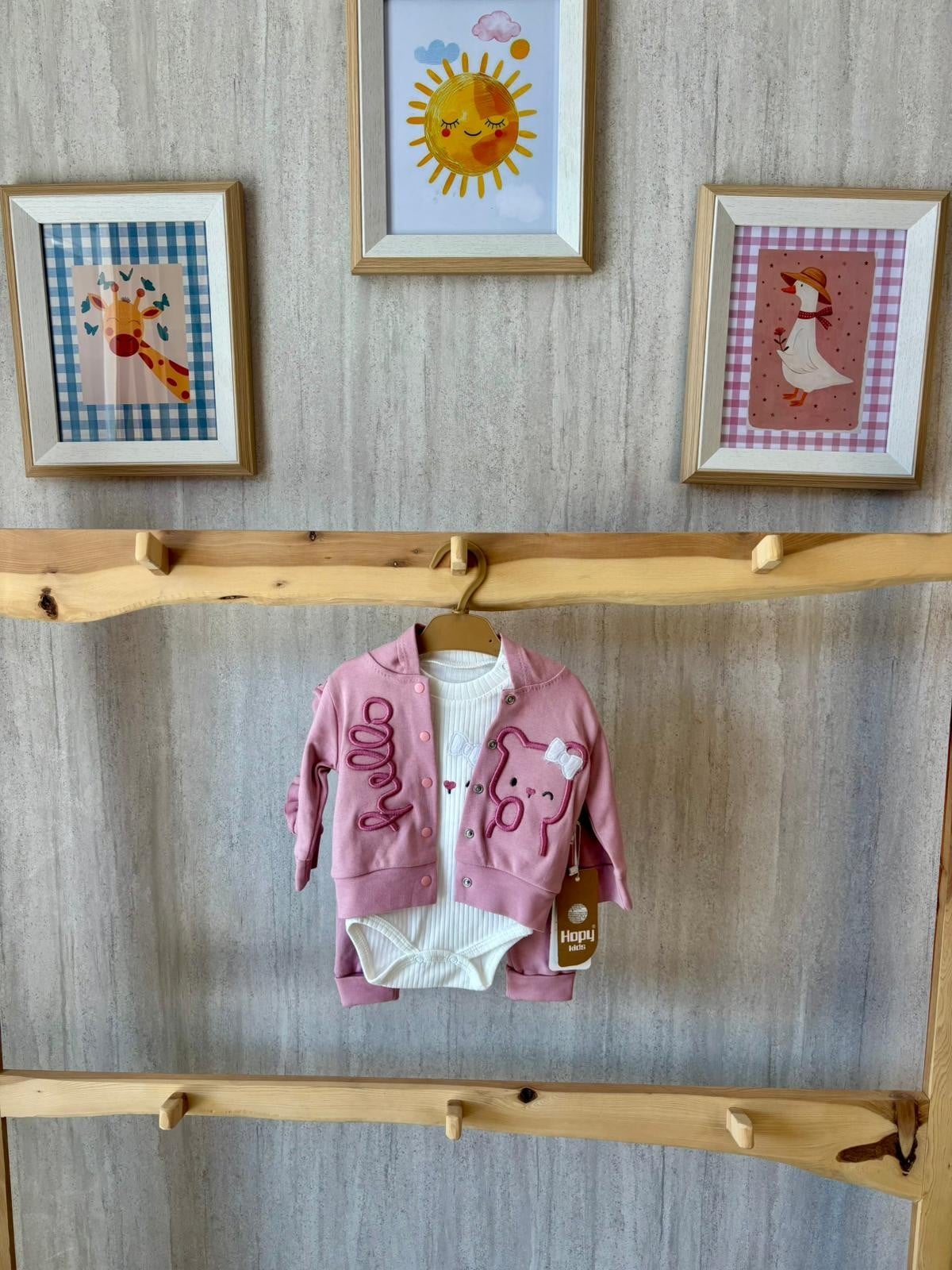 Fırfırlı Ceketli Takım Pembe
