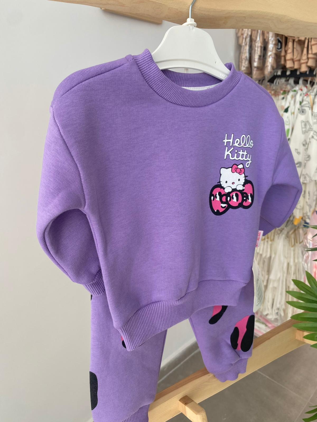 Hello Kitty Şardonlu Takım Mor
