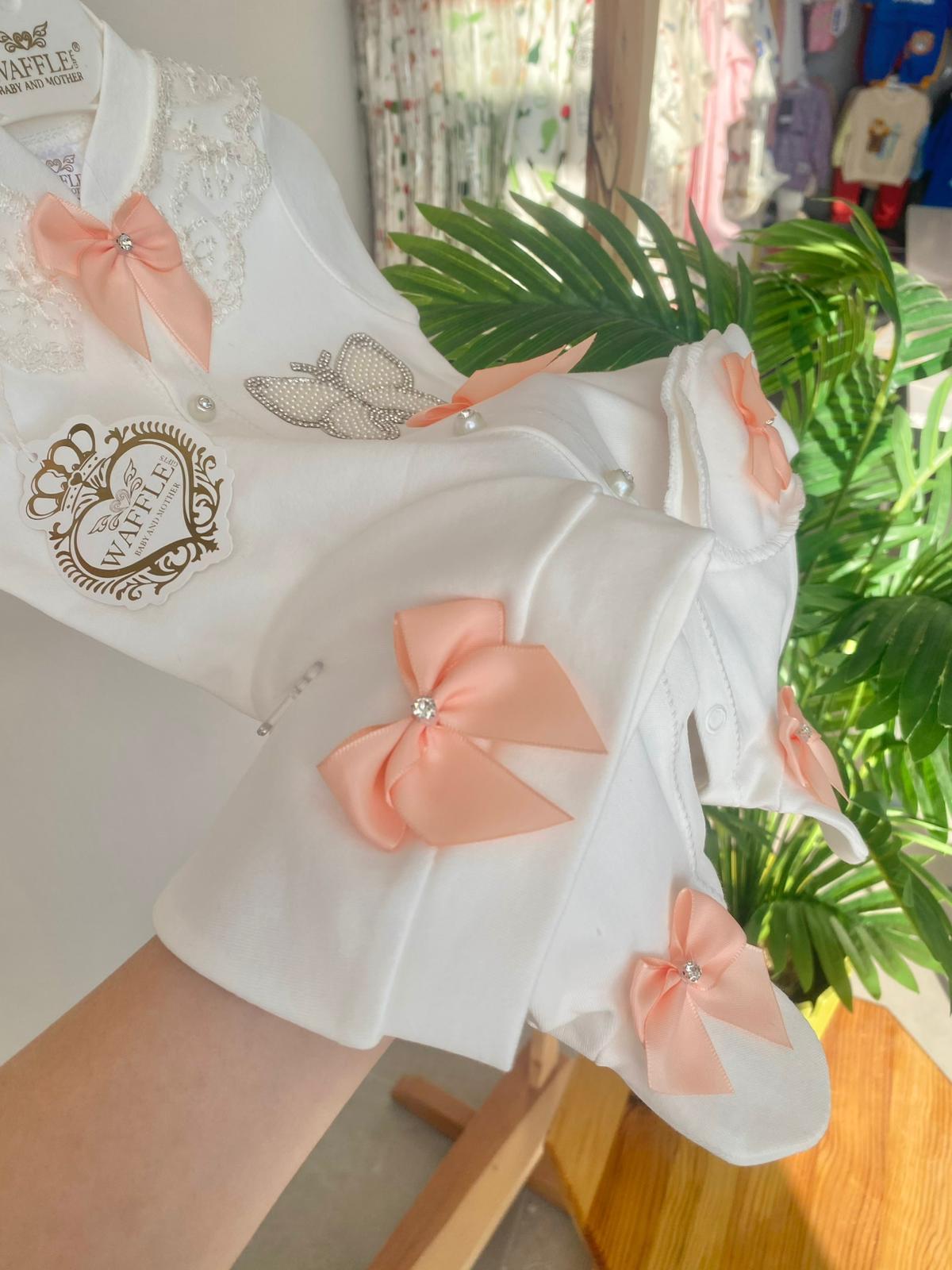 Kelebek Tulum Set Somon
